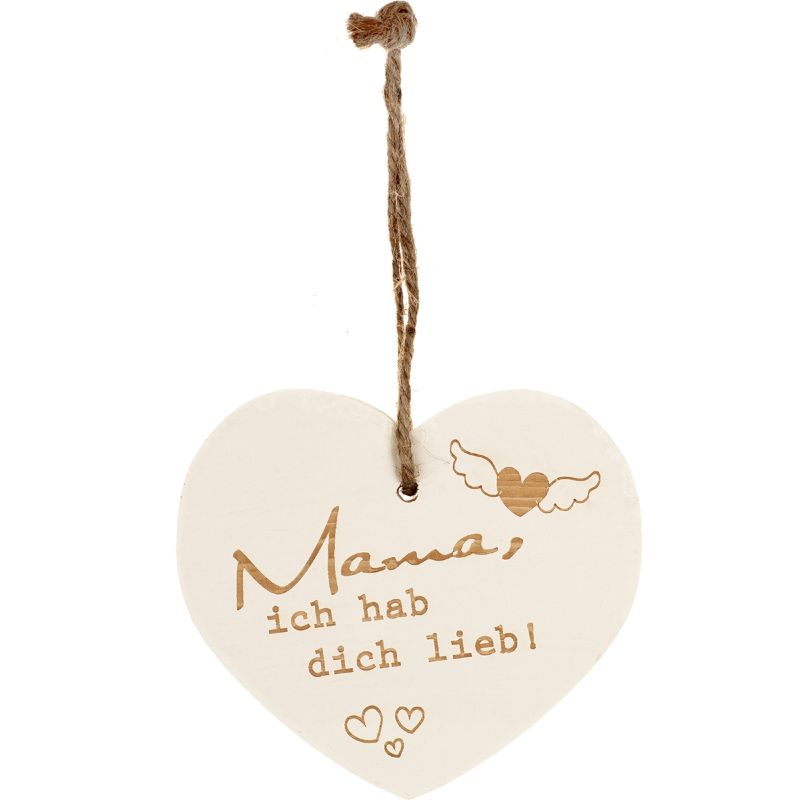 Holzherz "Mama ich hab dich lieb!"