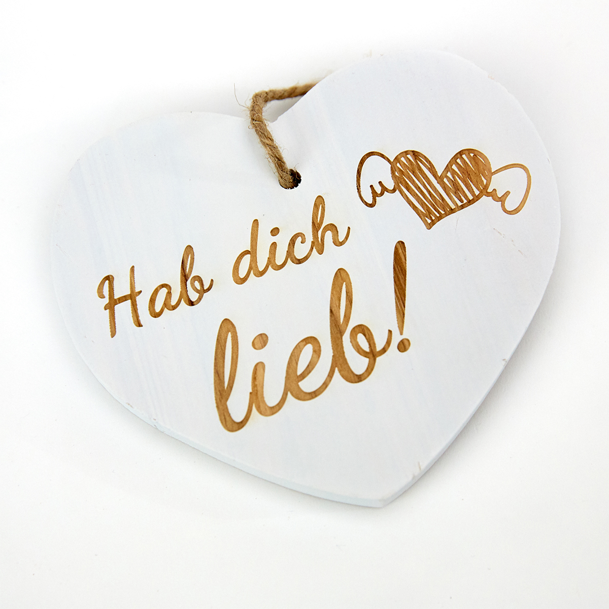Holzherz "Hab dich lieb!"