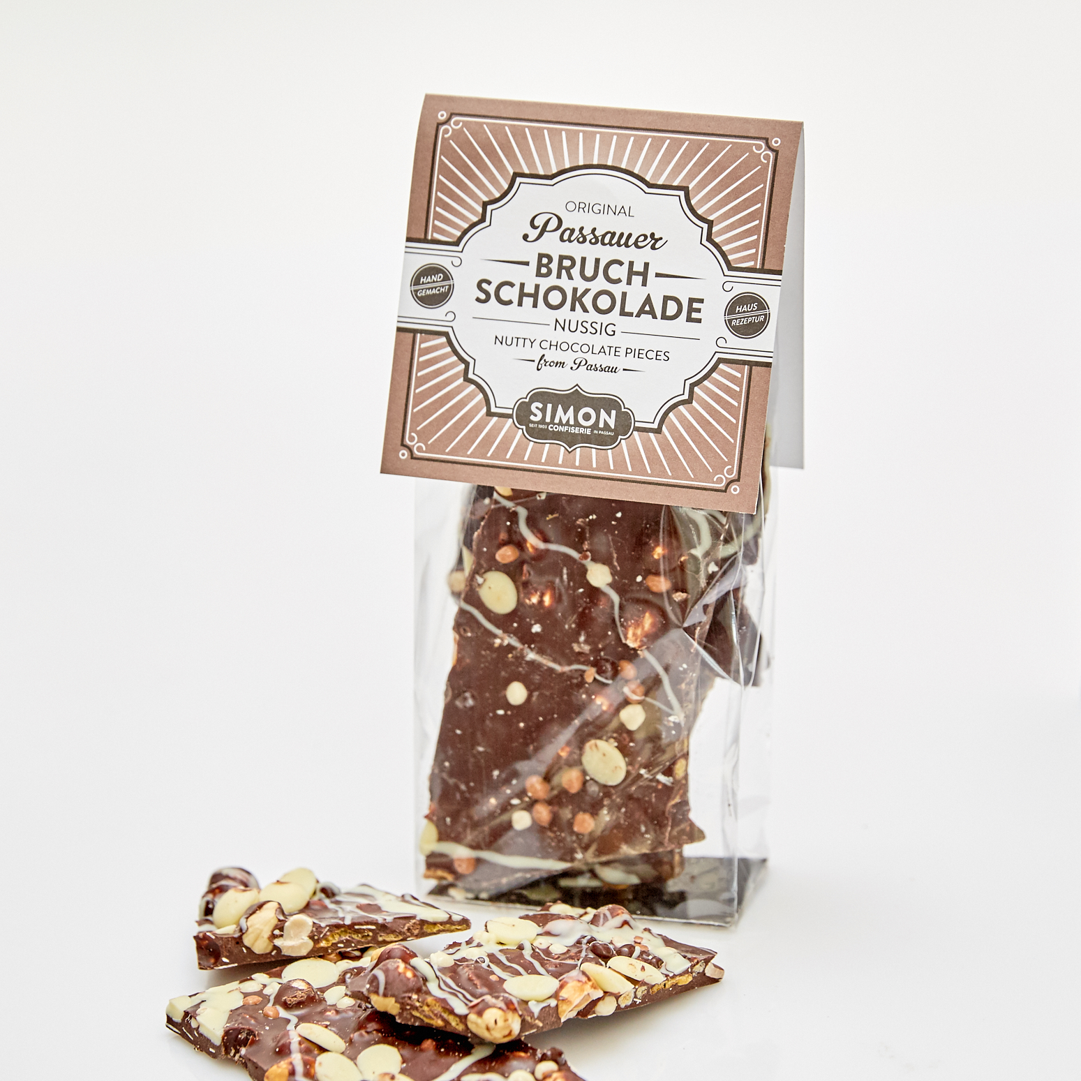 Original Passauer Bruchschokolade nussig 150 g-Copy