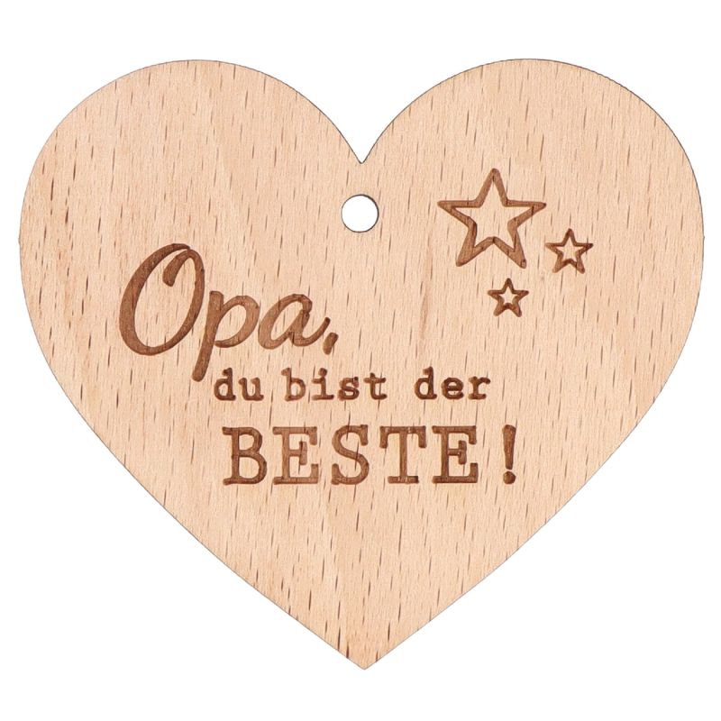 Holzherz "Opa, du bist der BESTE"