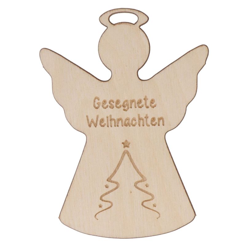 Holzengel "Gesegnete Weihnachten"