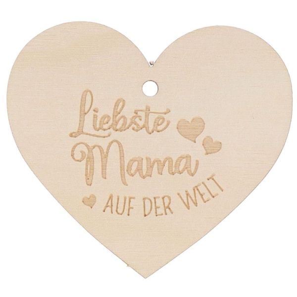 Holzherz "Liebste Mama auf der Welt"